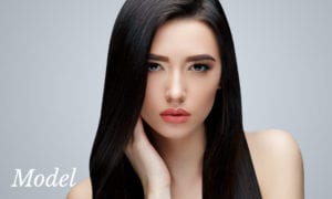 Asian Model with Beautiful Smooth Facial Skin